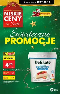 Biedronka - gazetka promocyjna Świąteczne PROMOCJE! od środy 17.12 do soboty 20.12