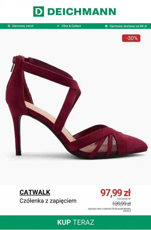 Deichmann - gazetka promocyjna Czółenka na specjalne okazje od środy 17.12  - strona 2