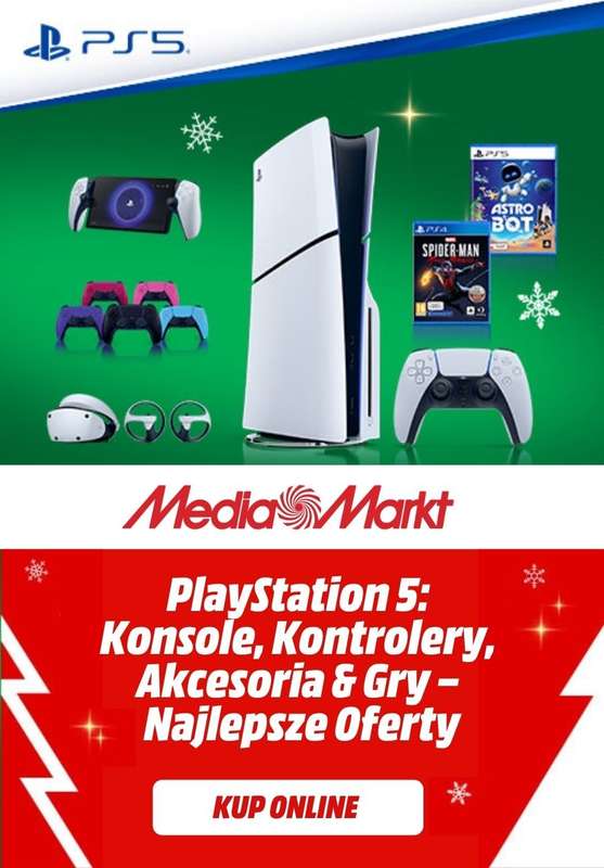 Media Markt - gazetka promocyjna Wyprzedaż PS5 - Konsole, Kontrolery, Akcesoria & Gry od środy 17.12 do czwartku 18.12