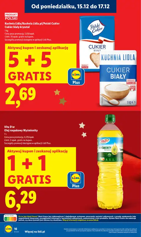 Lidl - gazetka promocyjna Oferta od poniedziałku od poniedziałku 15.12 do środy 17.12 - strona 16