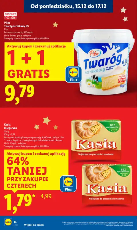 Lidl - gazetka promocyjna Oferta od poniedziałku od poniedziałku 15.12 do środy 17.12 - strona 14