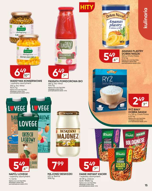 Chata Polska - gazetka promocyjna Gazetka od poniedziałku 29.12 do poniedziałku 05.01 - strona 15