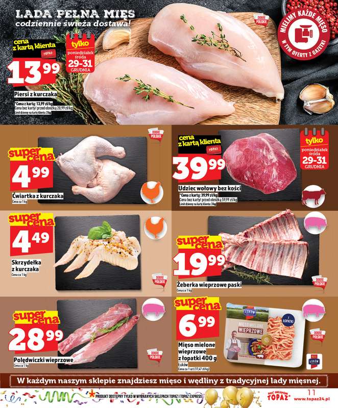 TOPAZ - gazetka promocyjna Gazetka od soboty 27.12 do środy 31.12 - strona 11