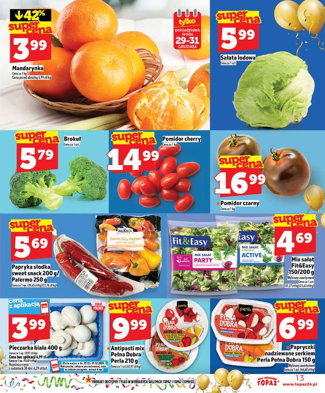 TOPAZ - gazetka promocyjna Gazetka od soboty 27.12 do środy 31.12 - strona 13