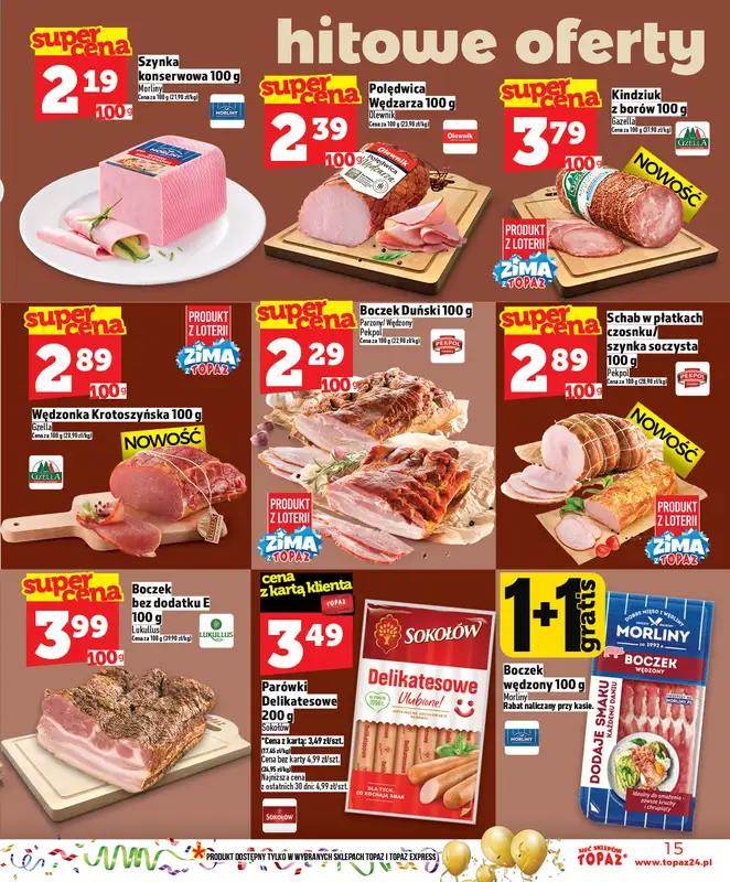 TOPAZ - gazetka promocyjna Gazetka od soboty 27.12 do środy 31.12 - strona 15