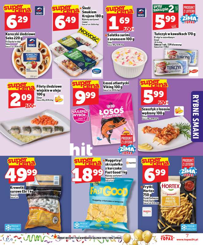 TOPAZ - gazetka promocyjna Gazetka od soboty 27.12 do środy 31.12 - strona 7