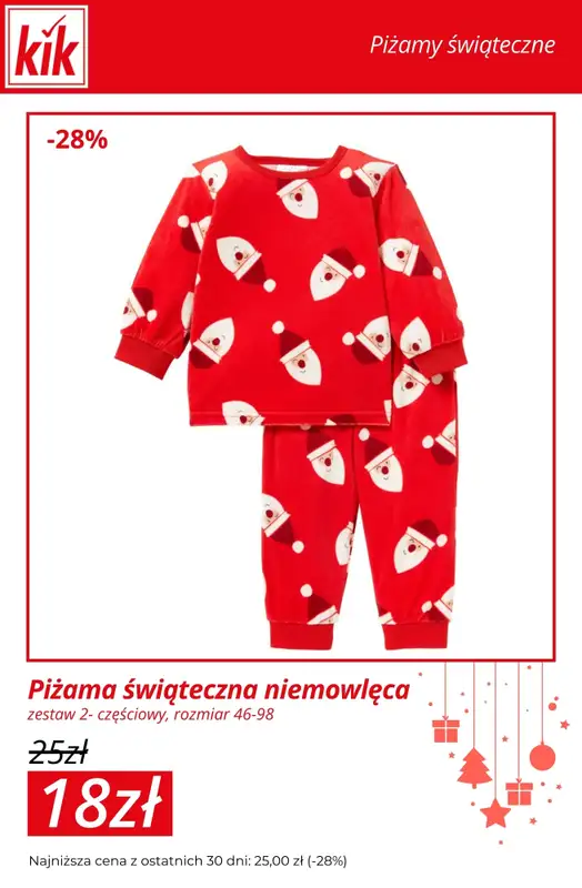 KiK - gazetka promocyjna Do -30% na piżamy świąteczne dla całej rodziny od środy 17.12 do niedzieli 21.12 - strona 10