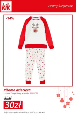 KiK - gazetka promocyjna Do -30% na piżamy świąteczne dla całej rodziny od środy 17.12 do niedzieli 21.12 - strona 11