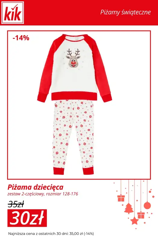 KiK - gazetka promocyjna Do -30% na piżamy świąteczne dla całej rodziny od środy 17.12 do niedzieli 21.12 - strona 11