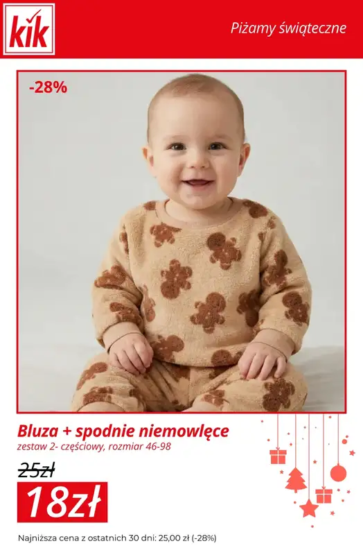 KiK - gazetka promocyjna Do -30% na piżamy świąteczne dla całej rodziny od środy 17.12 do niedzieli 21.12 - strona 9