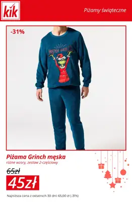KiK - gazetka promocyjna Do -30% na piżamy świąteczne dla całej rodziny od środy 17.12 do niedzieli 21.12 - strona 6