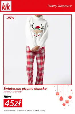 KiK - gazetka promocyjna Do -30% na piżamy świąteczne dla całej rodziny od środy 17.12 do niedzieli 21.12 - strona 2