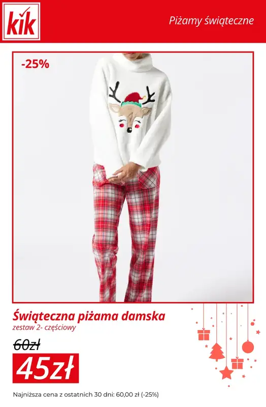 KiK - gazetka promocyjna Do -30% na piżamy świąteczne dla całej rodziny od środy 17.12 do niedzieli 21.12 - strona 2