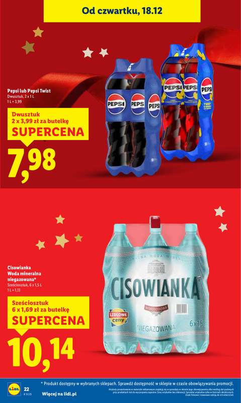 Lidl - gazetka promocyjna Oferta od czwartku od czwartku 18.12 do niedzieli 21.12 - strona 22