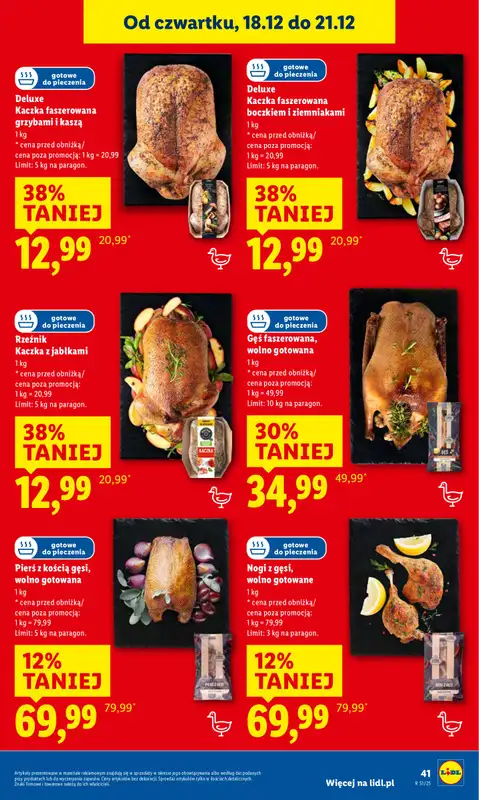 Lidl - gazetka promocyjna Oferta od czwartku od czwartku 18.12 do niedzieli 21.12 - strona 45