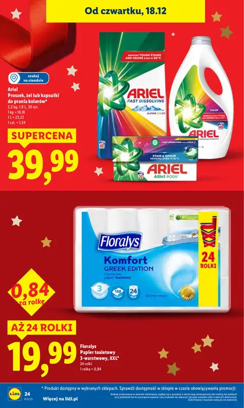 Lidl - gazetka promocyjna Oferta od czwartku od czwartku 18.12 do niedzieli 21.12 - strona 24