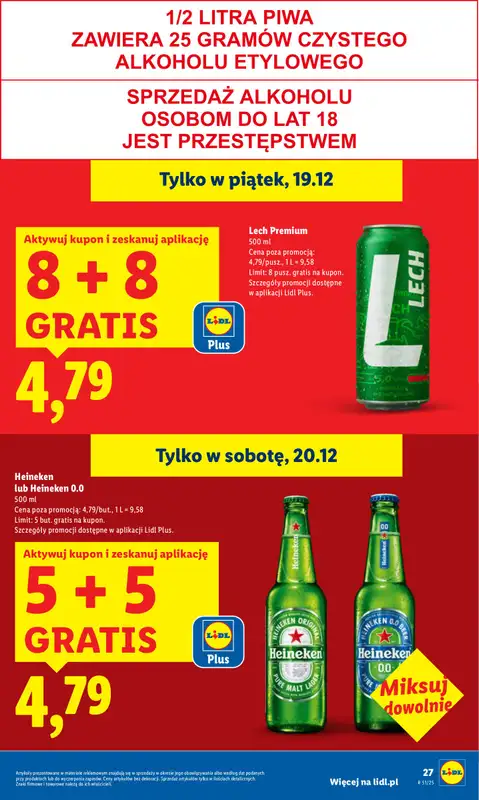 Lidl - gazetka promocyjna Oferta od czwartku od czwartku 18.12 do niedzieli 21.12 - strona 27