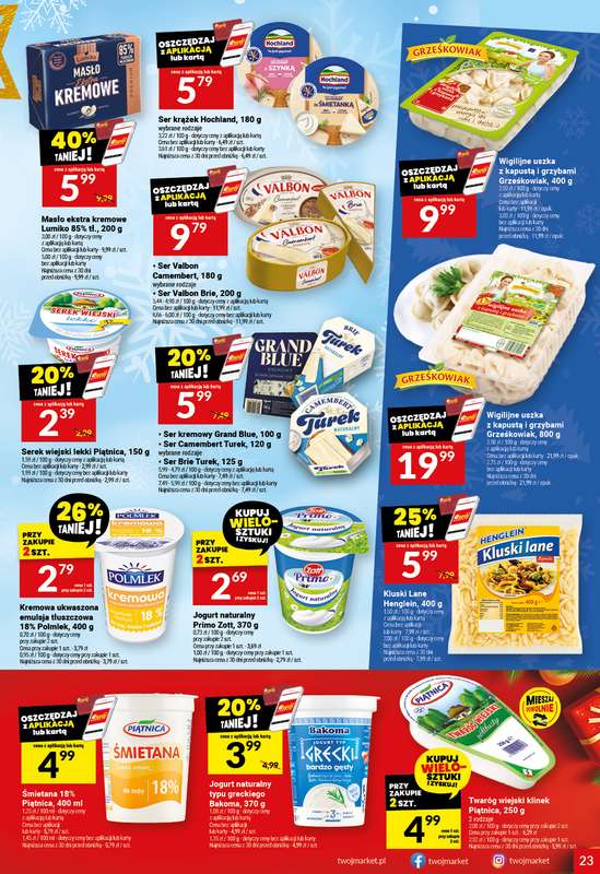 Twój Market - gazetka promocyjna Gazetka od środy 17.12 do soboty 27.12 - strona 23