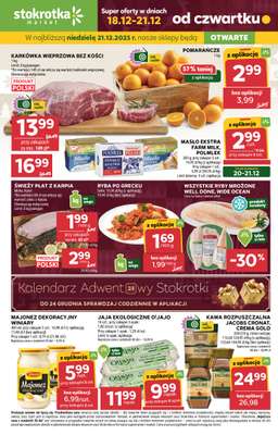 Stokrotka - gazetka promocyjna Gazetka Market od czwartku 18.12 do niedzieli 21.12