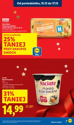 Lidl - gazetka promocyjna Oferta od poniedziałku od poniedziałku 15.12 do środy 17.12 - strona 15