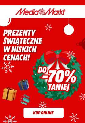 Media Markt - gazetka promocyjna Do -70% na prezenty świąteczne od środy 17.12 do poniedziałku 22.12