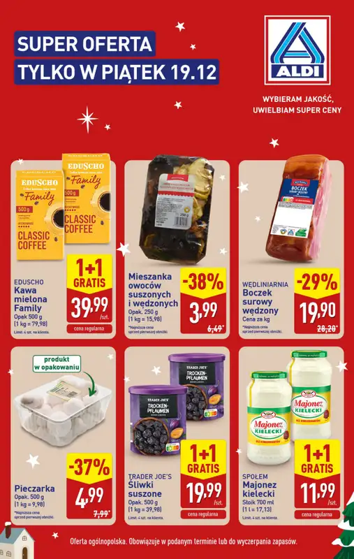 Aldi - gazetka promocyjna Super oferta tylko w piątek 19.12.2025  