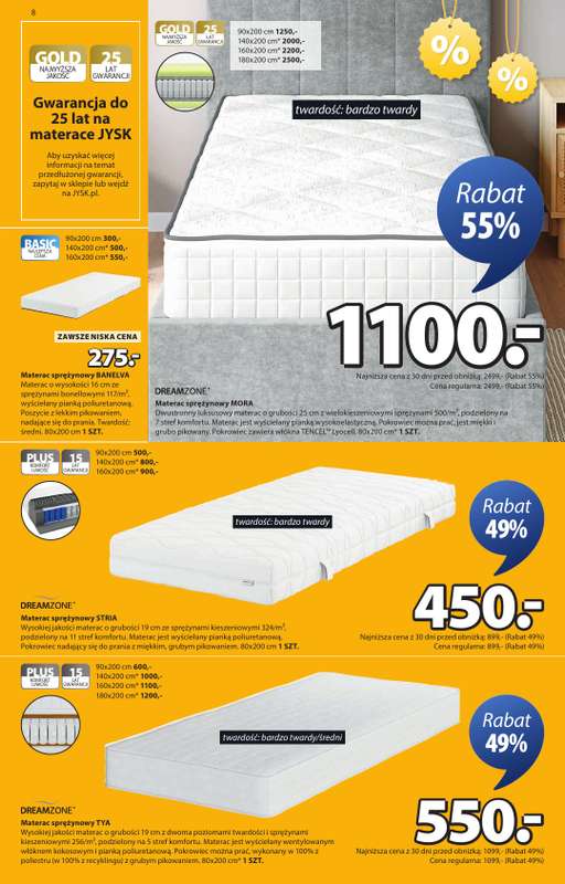 Jysk - gazetka promocyjna Wyprzedaż. Rabat do 70% od środy 31.12 do niedzieli 18.01 - strona 8