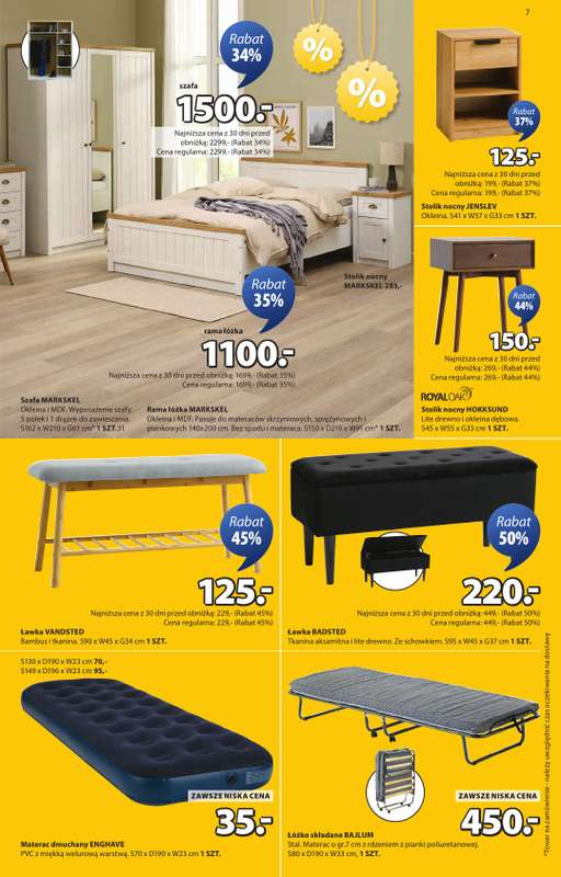 Jysk - gazetka promocyjna Wyprzedaż. Rabat do 70% od środy 31.12 do niedzieli 18.01 - strona 7
