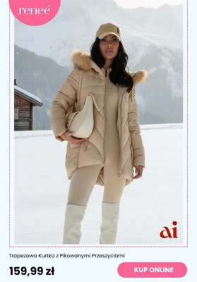 Trapezowa Kurtka z Pikowanymi Przeszyciami