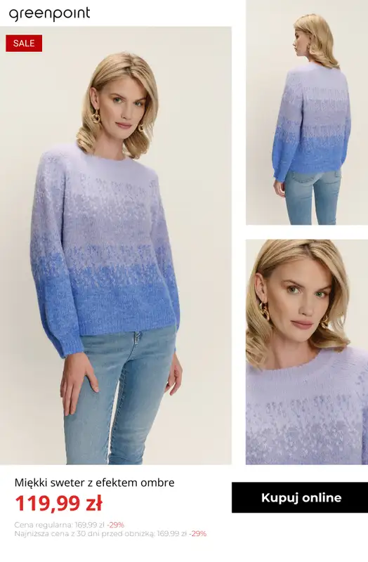 Greenpoint - gazetka promocyjna Zimowe swetry do -50% od środy 17.12  - strona 3