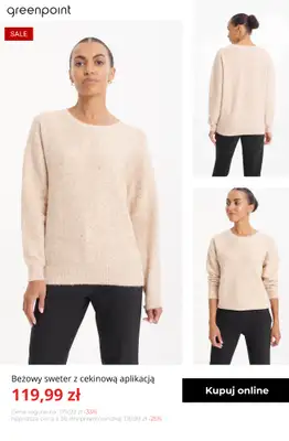 Greenpoint - gazetka promocyjna Zimowe swetry do -50% od środy 17.12  - strona 12