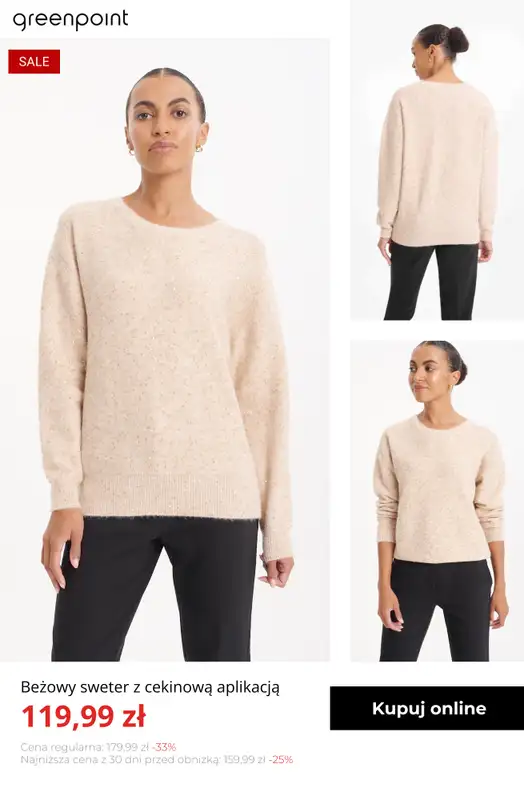 Greenpoint - gazetka promocyjna Zimowe swetry do -50% od środy 17.12  - strona 12