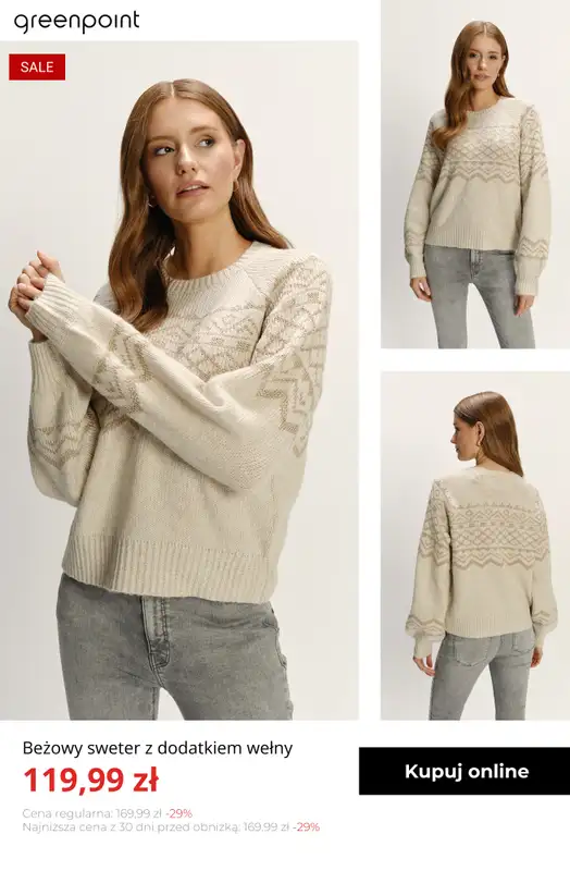 Greenpoint - gazetka promocyjna Zimowe swetry do -50% od środy 17.12  - strona 2