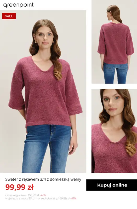 Greenpoint - gazetka promocyjna Zimowe swetry do -50% od środy 17.12  - strona 5