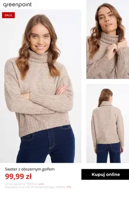 Greenpoint - gazetka promocyjna Zimowe swetry do -50% od środy 17.12  - strona 8