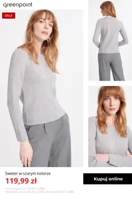Greenpoint - gazetka promocyjna Zimowe swetry do -50% od środy 17.12  - strona 11