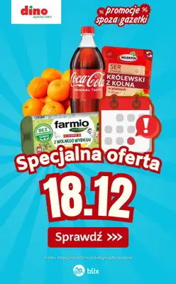 Dino - gazetka promocyjna Specjalna oferta na 18.12.2025 - promocje spoza gazetki od czwartku 18.12 do czwartku 18.12