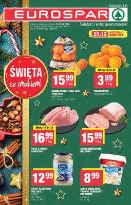SPAR - gazetka promocyjna Gazetka Eurospar i Święta ze smakiem od czwartku 18.12 do wtorku 23.12