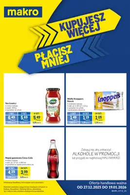 Makro - gazetka promocyjna Kupujesz więcej płacisz mniej od soboty 27.12 do poniedziałku 19.01