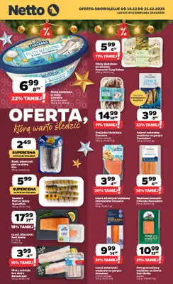 Netto - gazetka promocyjna Oferta, którą warto śledzić w Netto! od czwartku 18.12 do niedzieli 21.12