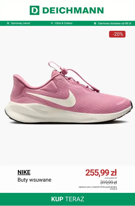 Deichmann - gazetka promocyjna Sneakersy damskie Nike w niskich cenach od czwartku 18.12  - strona 3