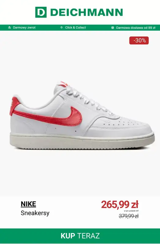 Deichmann - gazetka promocyjna Sneakersy damskie Nike w niskich cenach od czwartku 18.12  - strona 5