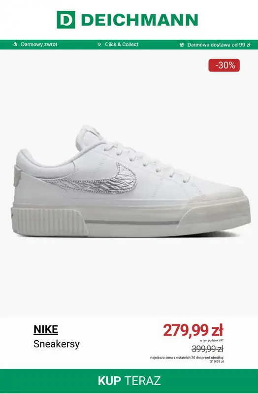 Deichmann - gazetka promocyjna Sneakersy damskie Nike w niskich cenach od czwartku 18.12  - strona 4