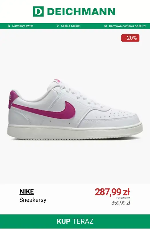 Deichmann - gazetka promocyjna Sneakersy damskie Nike w niskich cenach od czwartku 18.12  - strona 9