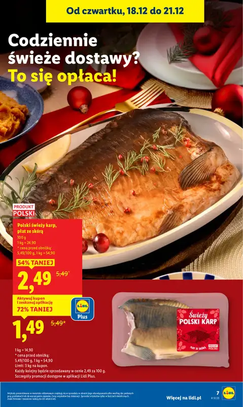Lidl - gazetka promocyjna Oferta od czwartku od czwartku 18.12 do niedzieli 21.12 - strona 7