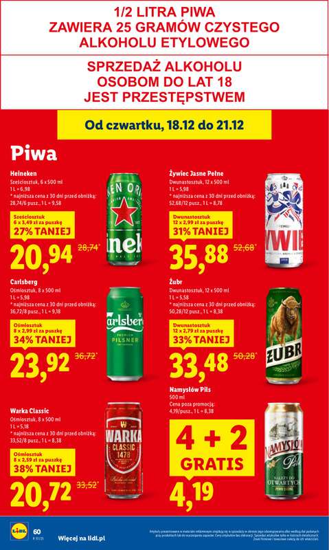 Lidl - gazetka promocyjna Oferta od czwartku od czwartku 18.12 do niedzieli 21.12 - strona 66
