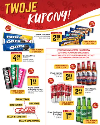 Społem Częstochowa - gazetka promocyjna Plakaty promocyjne od soboty 27.12 do środy 31.12