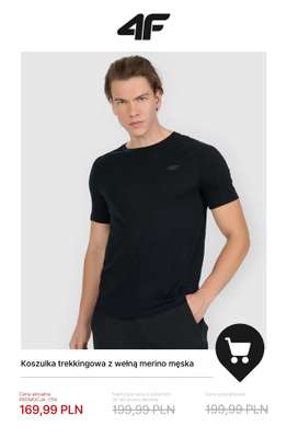 Koszulka trekkingowa z wełną merino męska