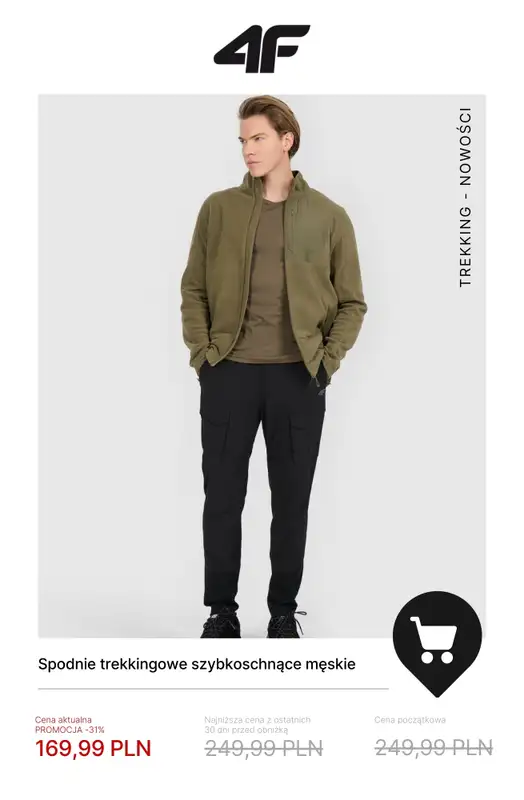 4F - gazetka promocyjna Trekkingowe okazje do -50% od czwartku 18.12 do środy 31.12 - strona 9