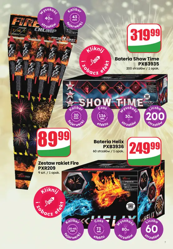 Dino - gazetka promocyjna Katalog Fajerwerki od wtorku 16.12 do środy 31.12 - strona 7